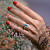 Ring with paraiba tourmaline and diamonds