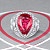Ring with spinel and diamonds