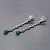 Earrings with emeralds and diamonds