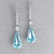 Earrings with aquamarines and diamonds