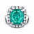 Ring with paraiba tourmaline and diamonds