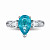 Ring with paraiba tourmaline and diamonds