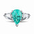 Ring with paraiba tourmaline and diamonds
