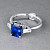 Ring with blue sapphire and diamonds