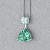 Pendant with green tourmalines
