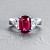 Ring with ruby and diamonds