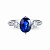 Ring with blue sapphire and diamonds