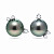 Stud earrings with Tahitian pearls and diamonds