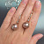 Earrings with freshwater pearls and diamonds