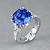 Ring with tanzanite and diamonds