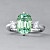 Ring with mint tourmaline and diamonds