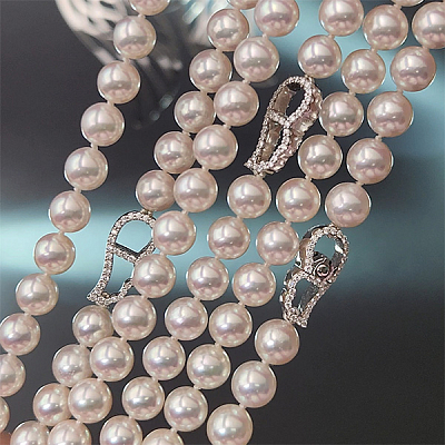 Sautoir with akoya pearls 6.0-6.5mm
