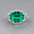 Ring with emerald and diamonds