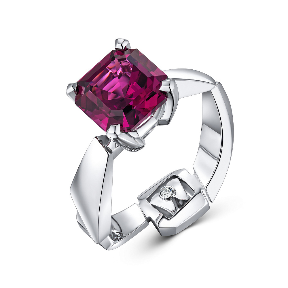 Ring with rhodolite garnet картинка 2