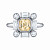 Ring with yellow sapphire and diamonds