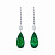 Earrings with emeralds and diamonds
