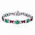 Bracelet with emeralds, rubies and diamonds