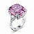 Ring with lavender beryl and diamonds