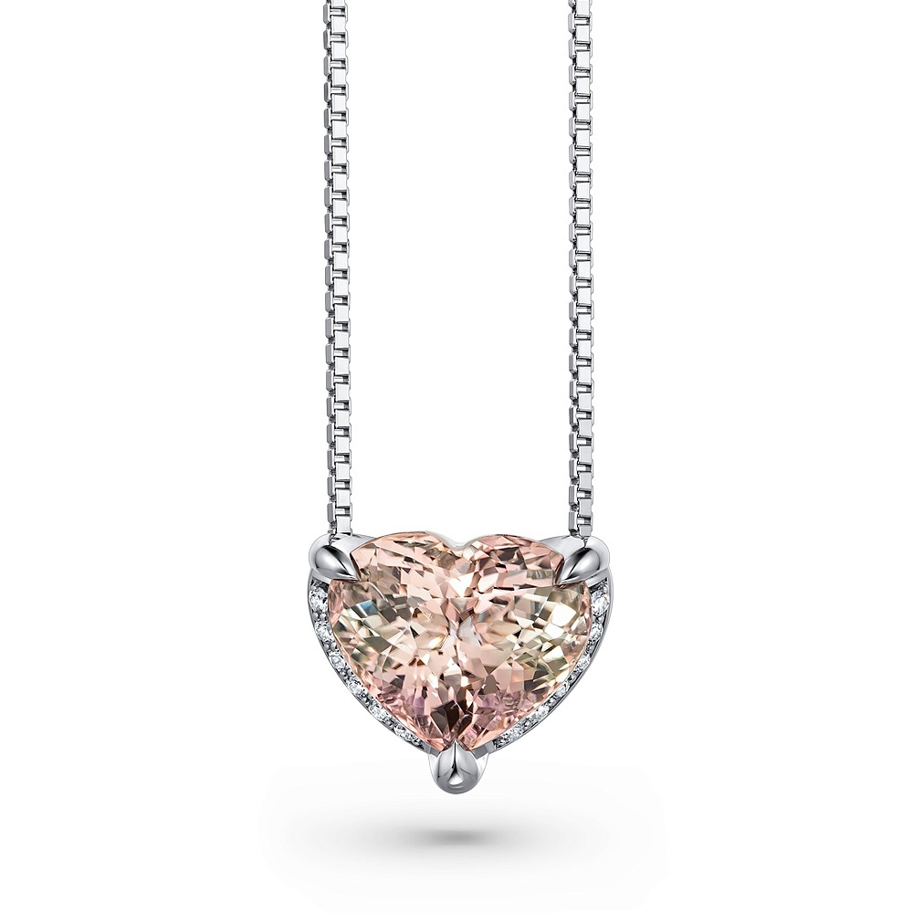 Pendant with Bi-color tourmaline and diamonds картинка 1