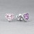 Stud earrings with spinels and diamonds