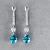 Earrings with Cambodian zircons and diamonds