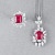 Pendant with spinel and diamonds