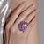 Ring with lavender-pink sapphires and diamonds