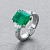 Ring with emerald and diamonds