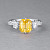 Ring with yellow sapphire and diamonds