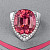  Ring with pink tourmaline and diamonds