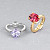 Ring with red tourmaline