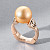 Ring with freshwater pearl and diamonds