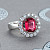 Ring with spinel and diamonds