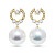 Earrings with South Sea pearls and diamonds
