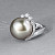 Ring with Tahitian pearl and diamonds