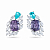 Earrings with spinels, paraiba tourmalines and diamonds