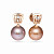 Earrings with freshwater pearls and diamonds