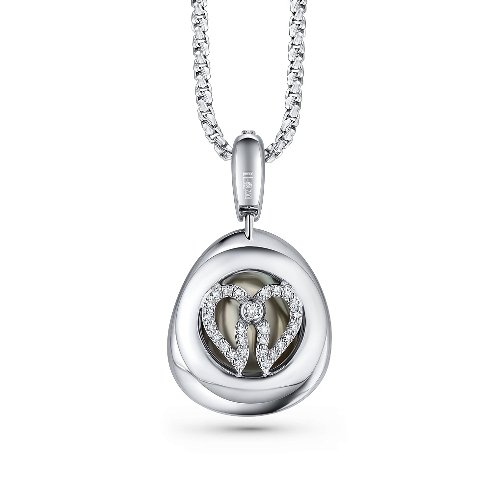 Pendant with Tahitian baroque pearl and diamonds картинка 3