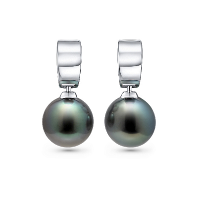 Earrings with Tahitian pearls