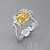  Ring with yellow sapphire and diamonds