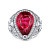 Ring with spinel and diamonds