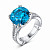 Ring with Cambodian zircon and diamonds