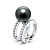 Ring with Tahitian pearl and diamonds
