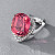  Ring with pink tourmaline and diamonds