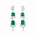 Earrings with emeralds and diamonds