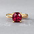 Ring with rubellite tourmaline