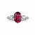 Ring with spinel and diamonds