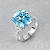 Ring with aquamarine and diamonds