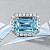 Ring with aquamarine and diamonds