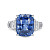 Ring with cobalt spinel and diamonds